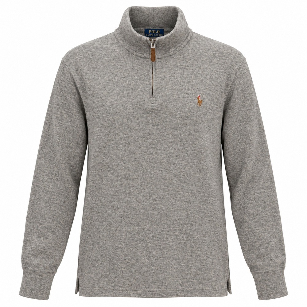 Polo Ralph Lauren Old Money Quarter Zip Mens L Preppy Quiet Luxury Flesh Pony
